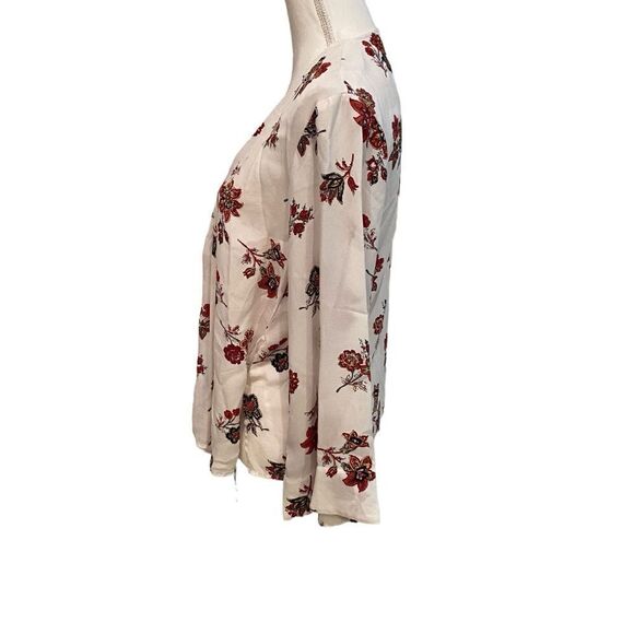 A.L.C. Floral Ray Wrap Top Blouse Size 6 - Picture 5 of 8